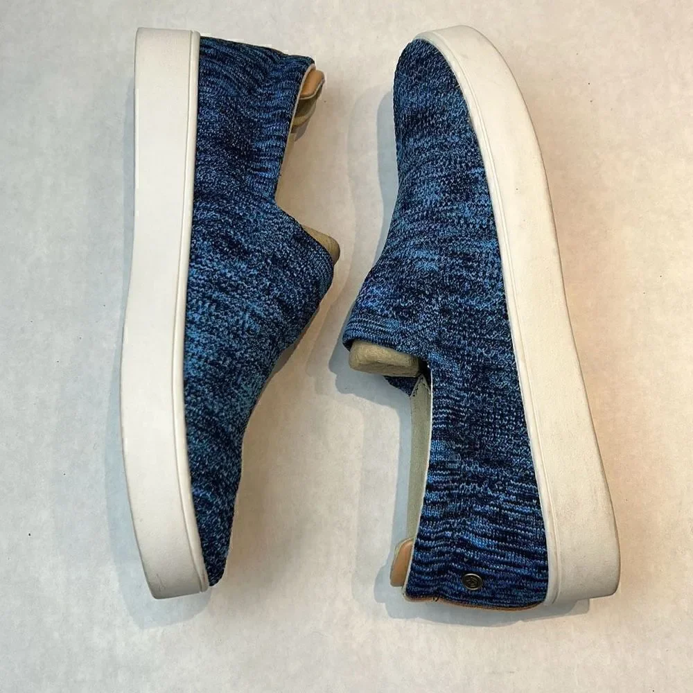Spenco Womens Coastal Slip On Shoes Patriot Blue Sz 10 Knit Orthotic Lightweight
